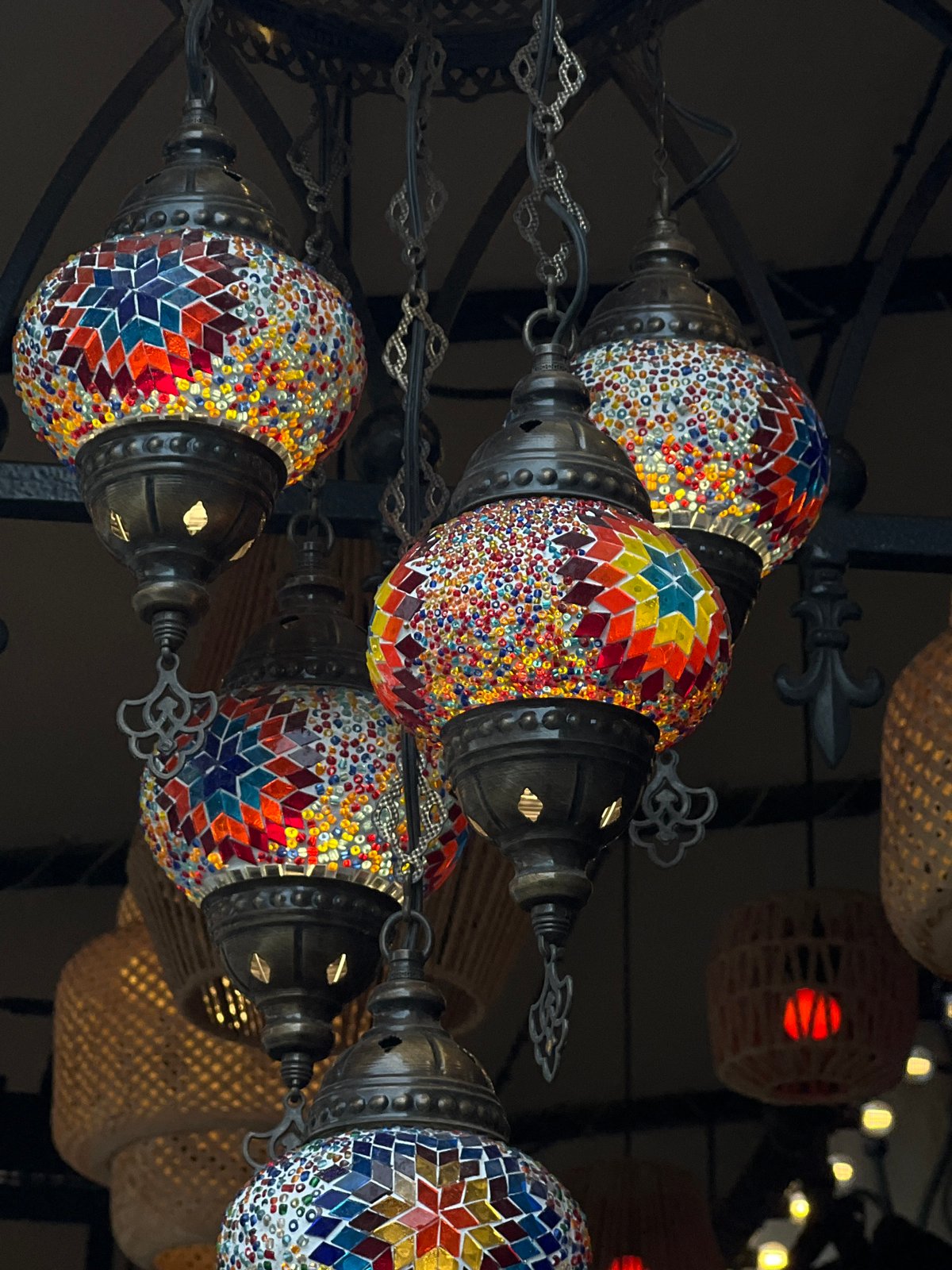 Decorative items documented at single location including lamps, statue, toy
