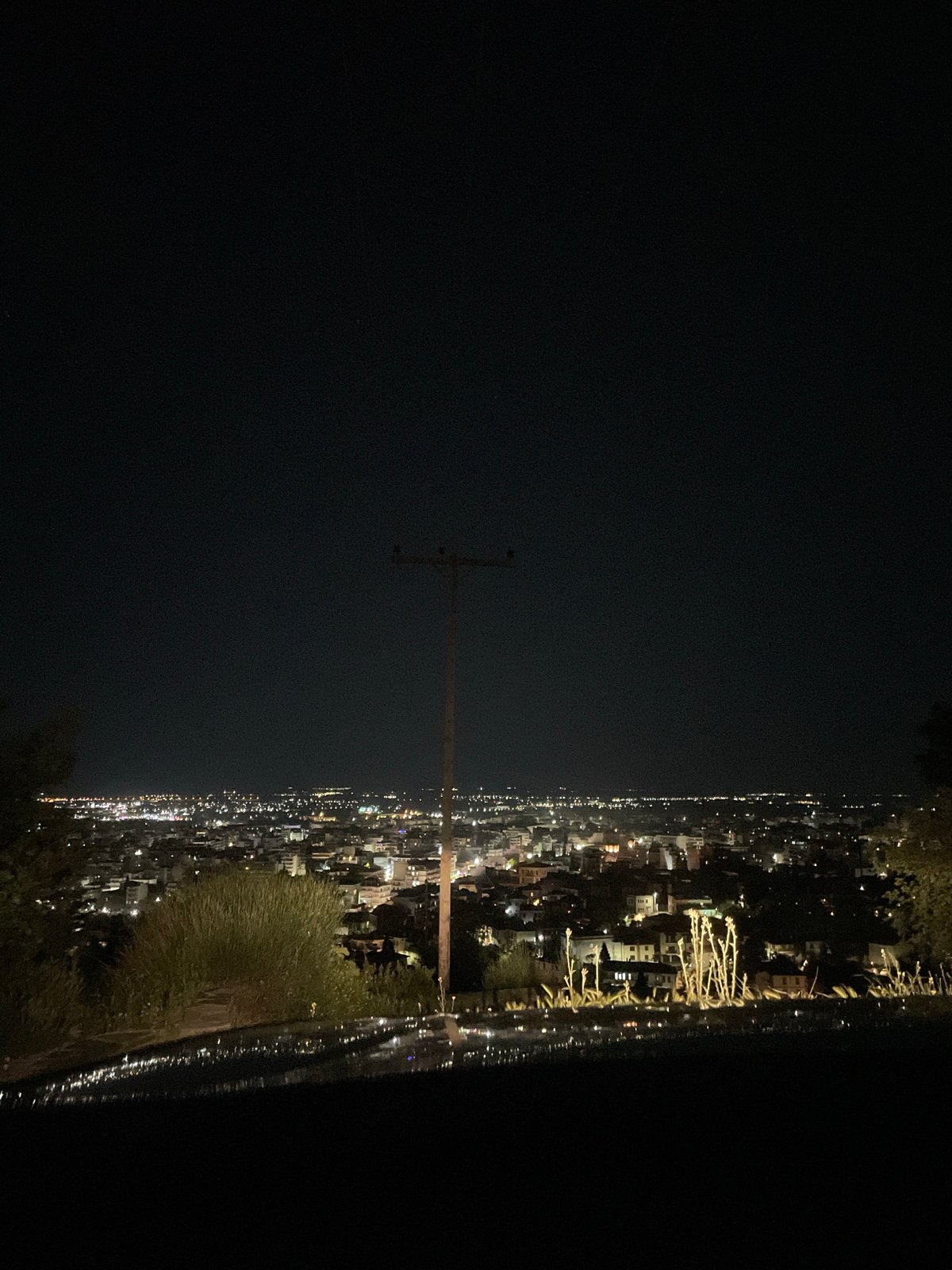 Evening city watching session recorded from Xanthi hilltops