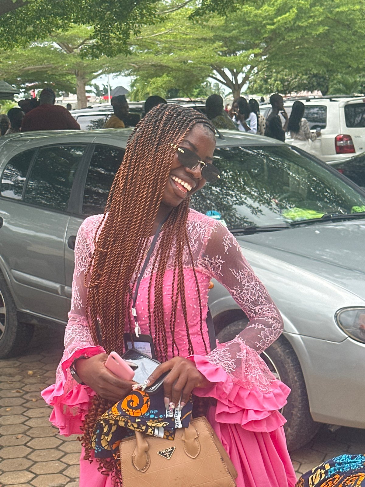 Dressed-up gathering in Itoga, Nigeria
