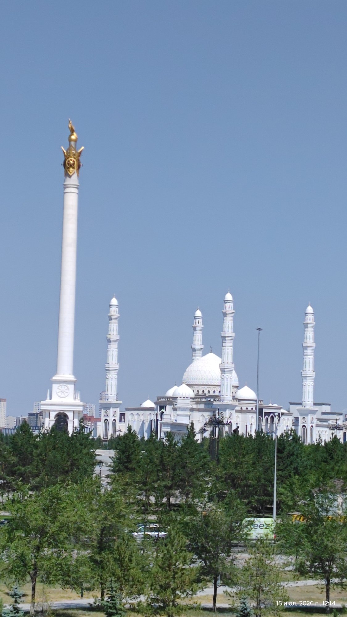 Inside and outside a cultural museum in Astana, Kazakhstan