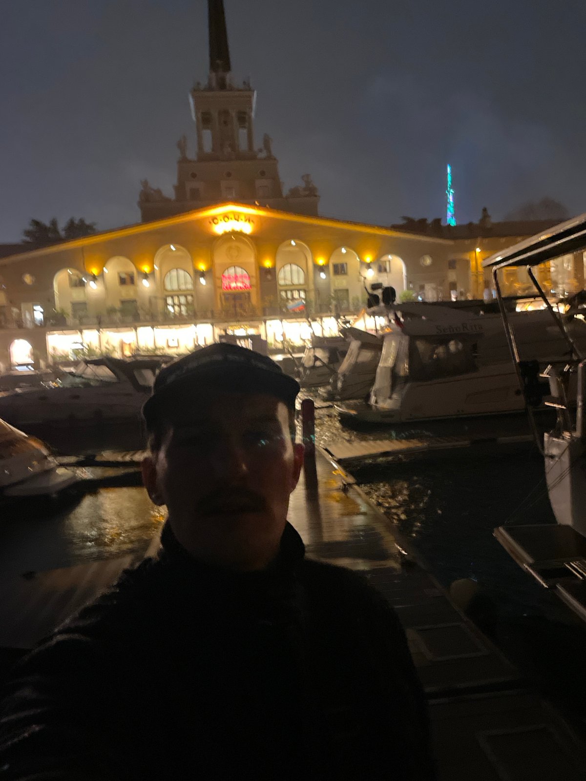Evening visit to illuminated Sochi Marine Terminal includes dinner