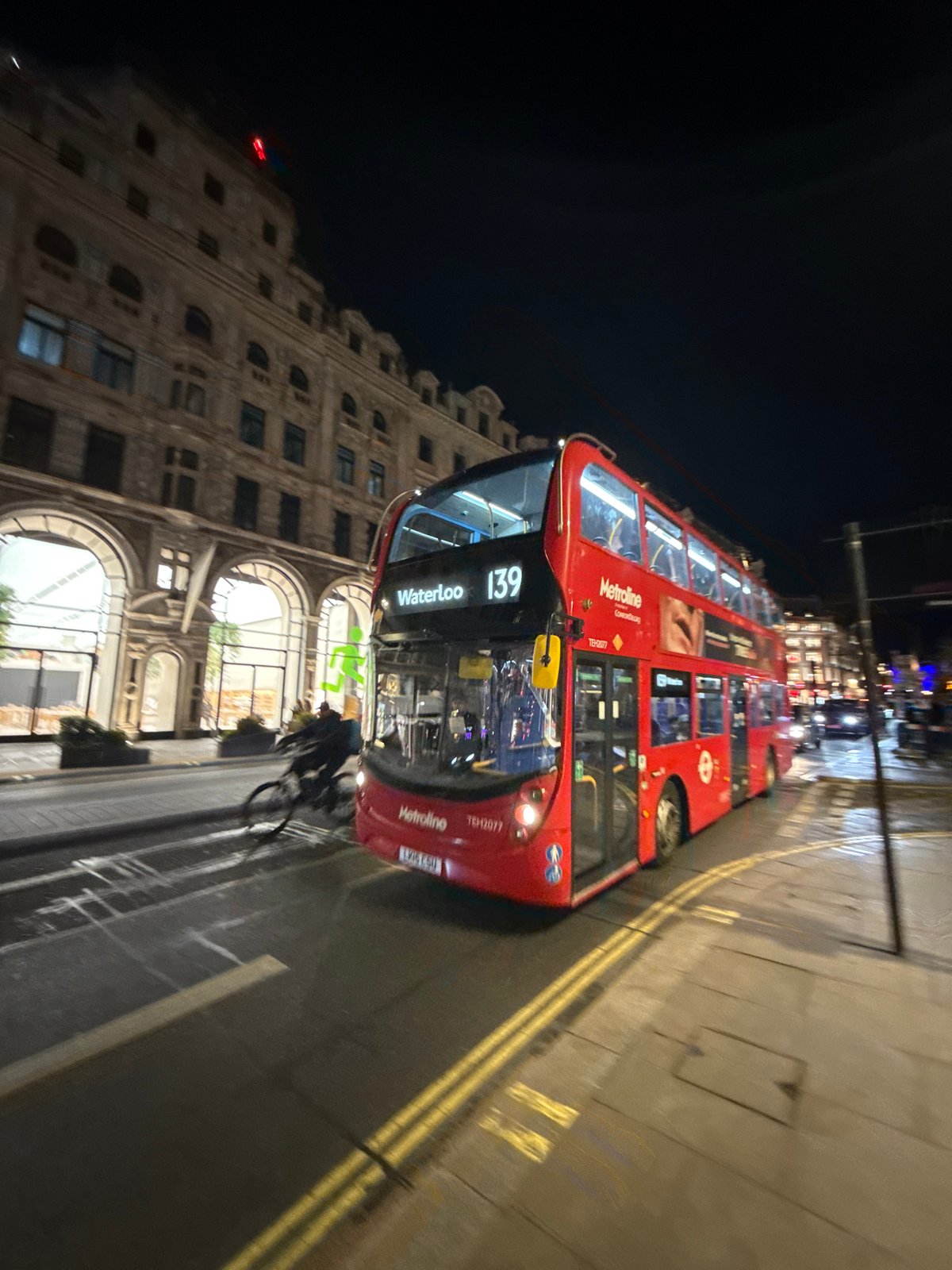 Evening street activity observed across central London locations