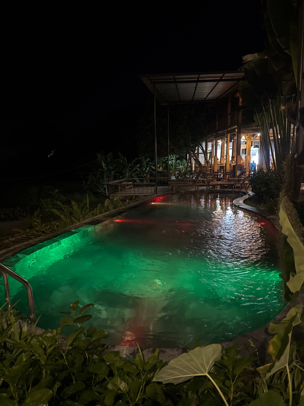 Nighttime resort scenes captured in Mai Chau Vietnam