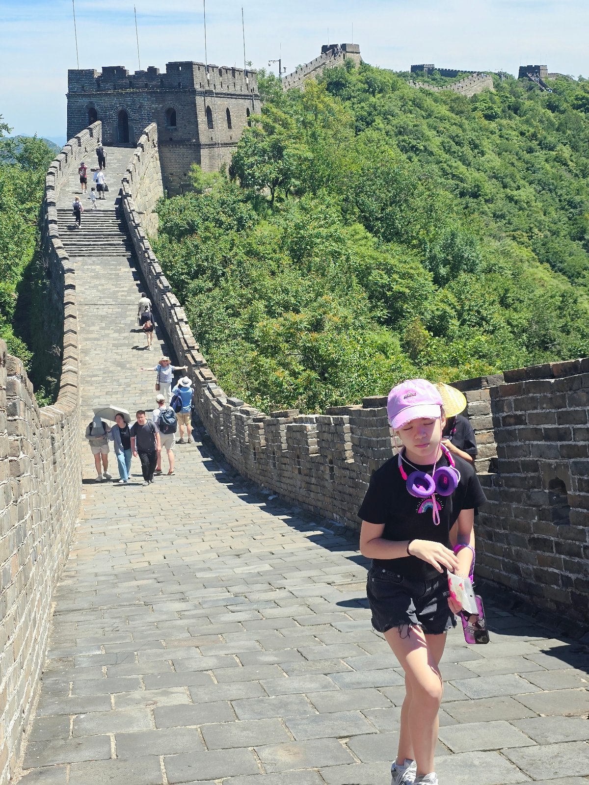 Great Wall of China, Huairou District, on a sunny June day