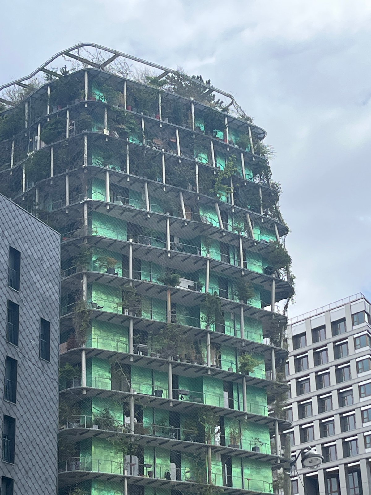Modern towers and residential architecture in Paris's 13th arrondissement