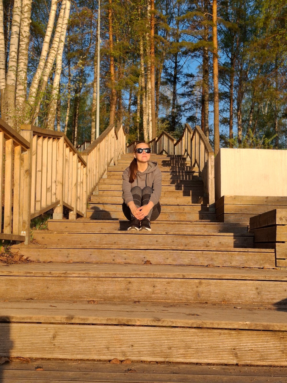 Woman visits multiple recreational spots in Chaikovsky, Russia