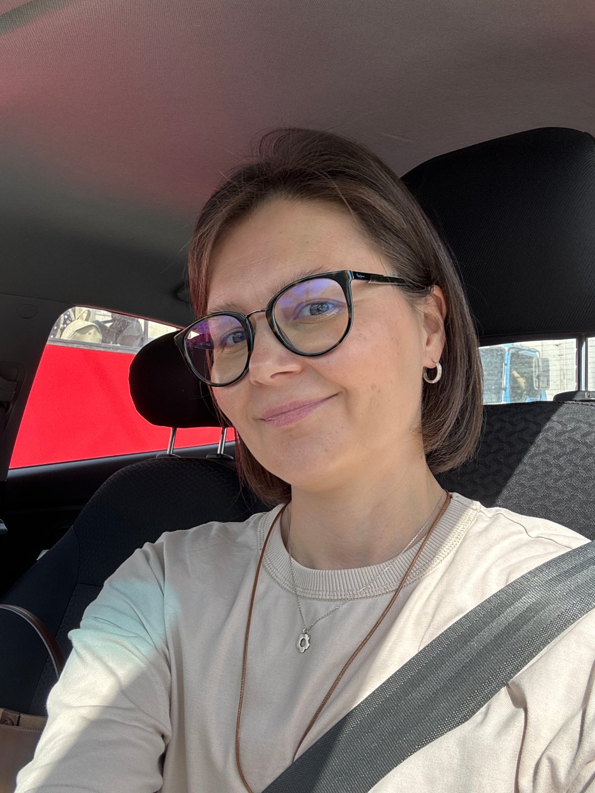 Woman observed in car in Izhevsk, Russia