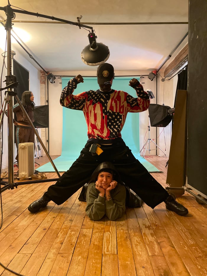 Fashion photoshoots documented in Paris studios Thursday evening