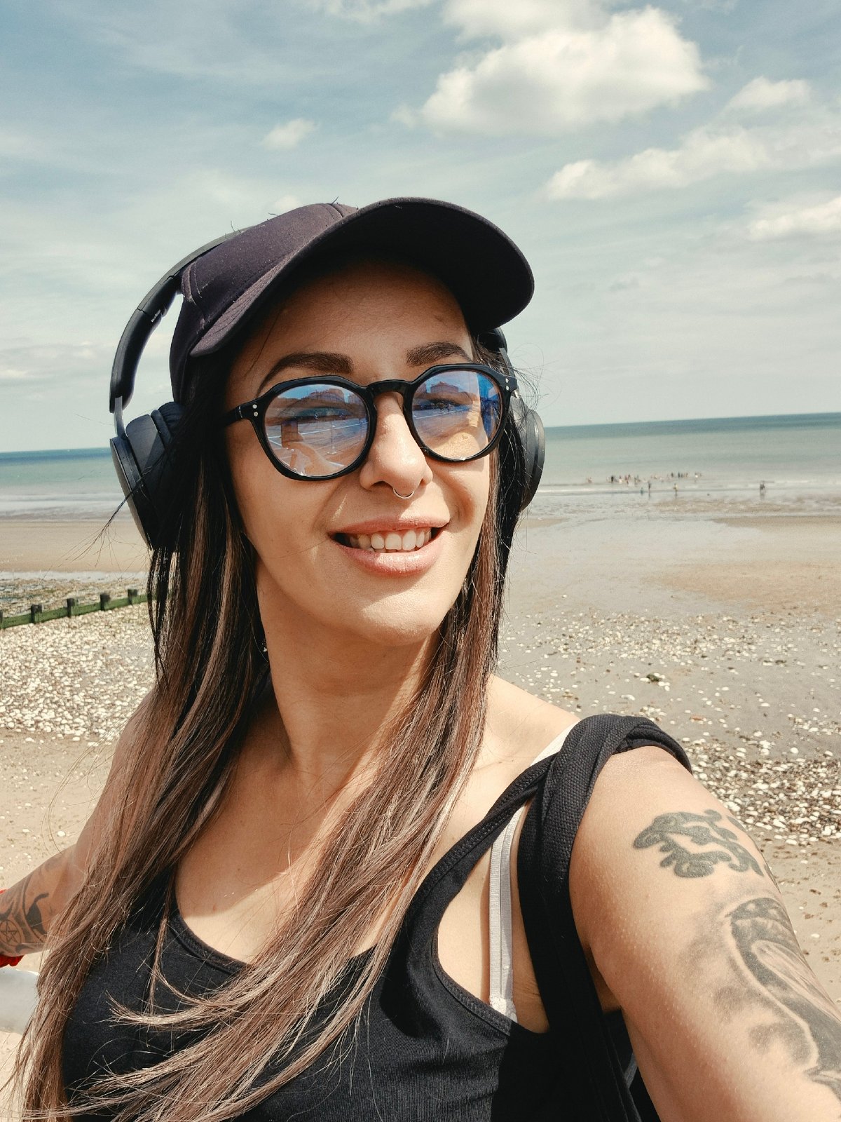 Beachside selfie in Bridlington on a July afternoon