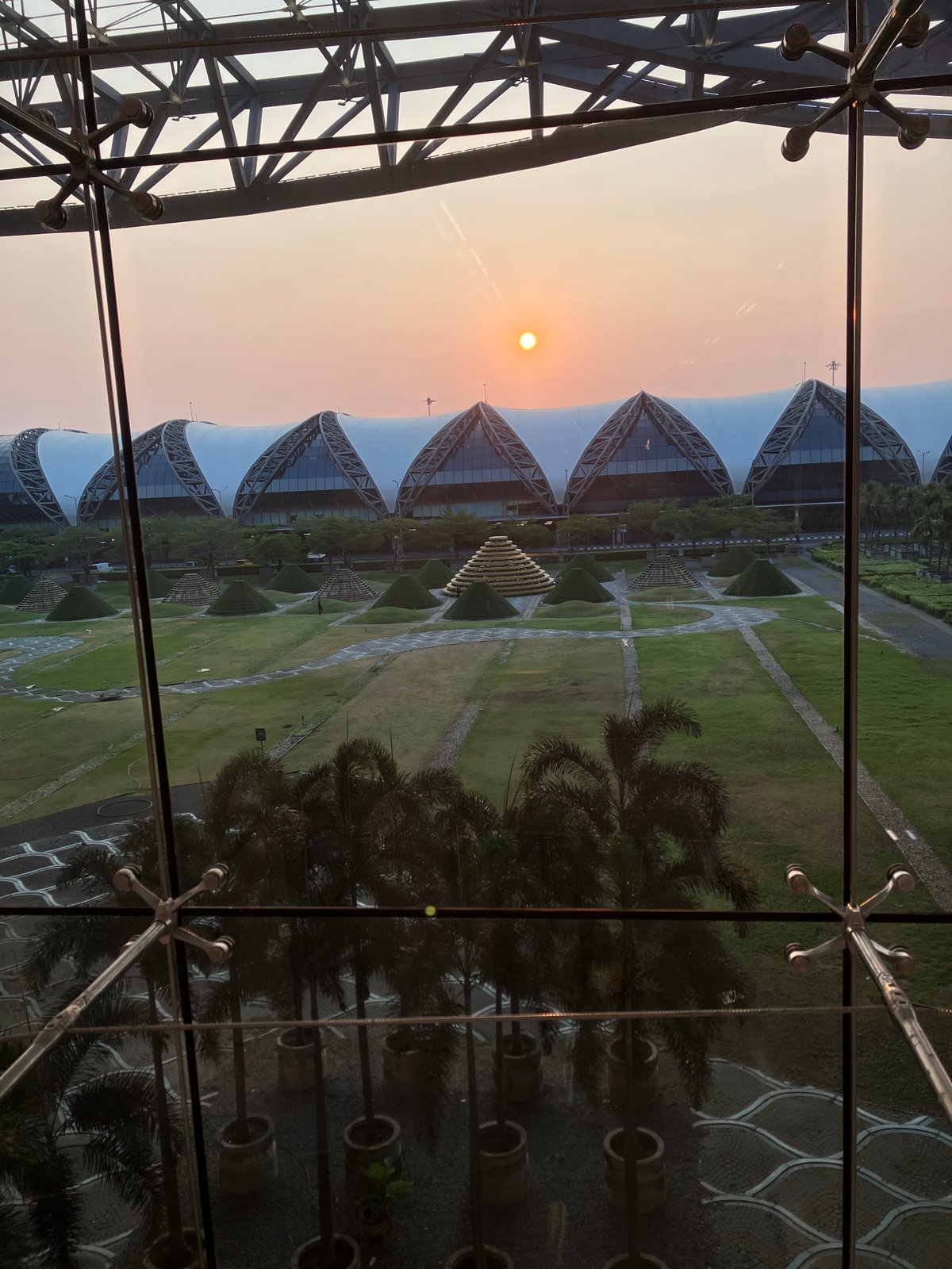 Airport views captured from building in Thailand