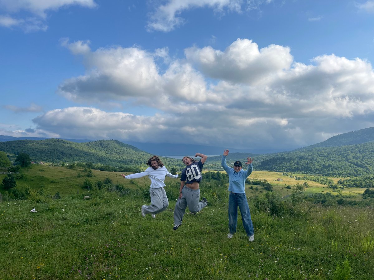 Afternoon in the meadows above Nikortsminda, Georgia