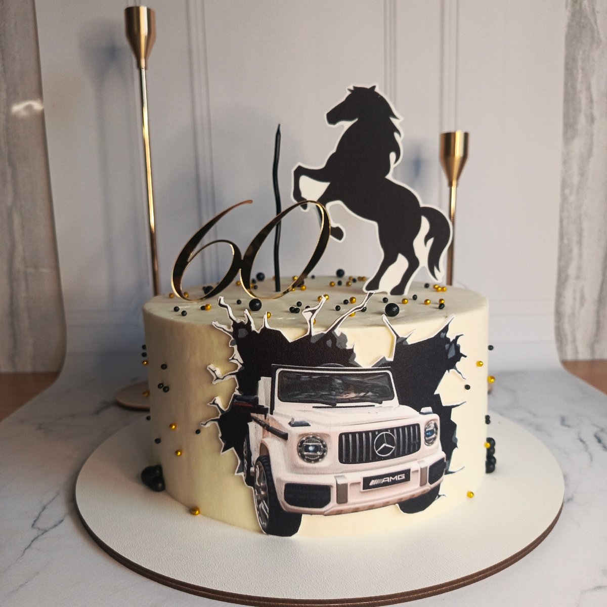 Birthday celebrations documented in Марковский with decorated cakes