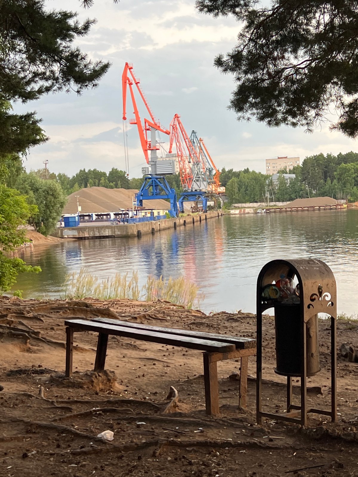 Golden hour along the Kama River in Chaikovsky, Russia
