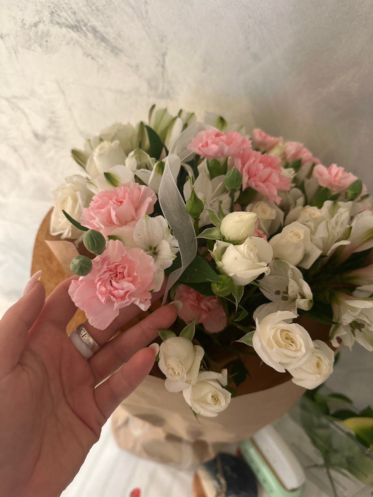 Flower bouquet documented in multiple photos in Šušanj, Montenegro