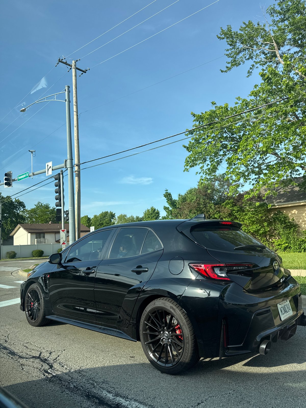 Black hatchback spotted at Bloomingdale intersection Thursday evening
