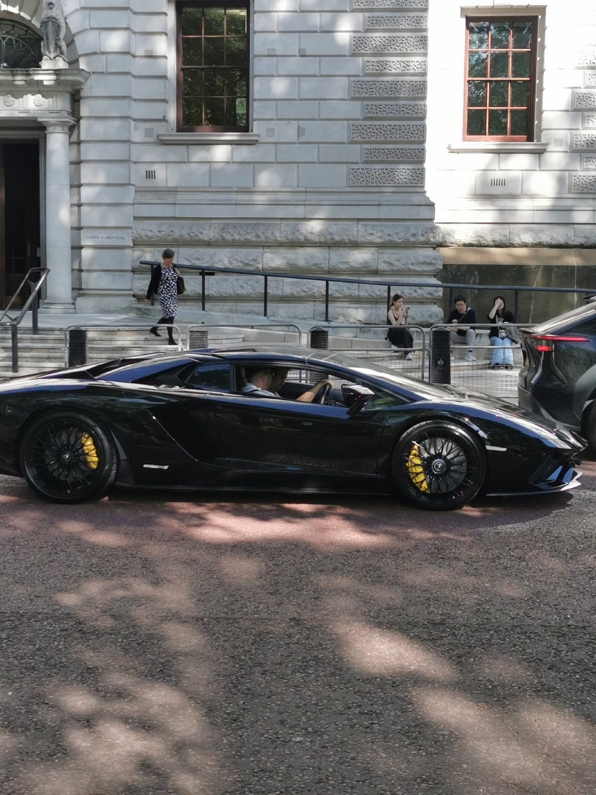 Black Lamborghini spotted on London streets, duck observed in park