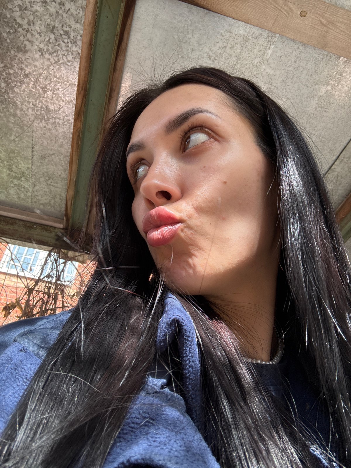 Woman photographed in tilted portraits in Votkinsk, Russia