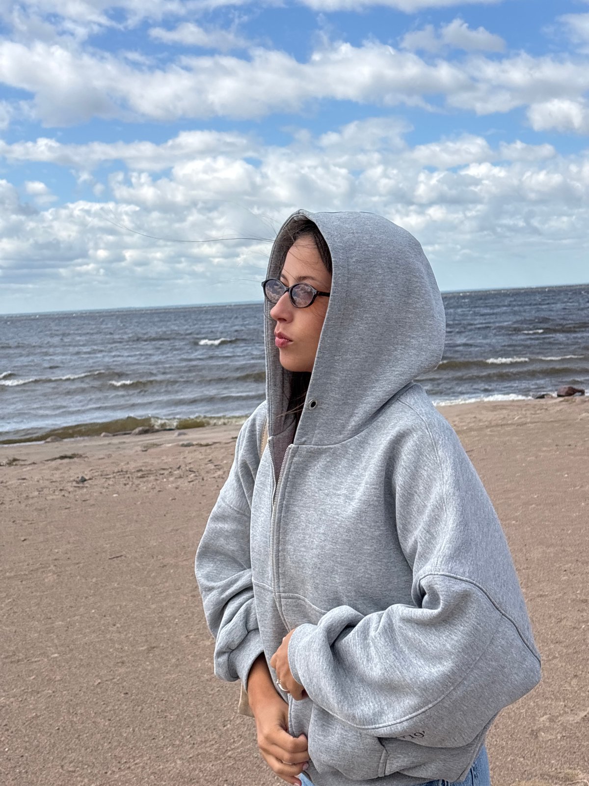 Beachgoers enjoy Gulf of Finland shore in Saint Petersburg