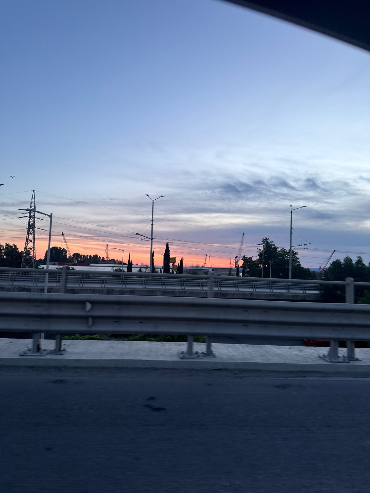 Twilight to night transition captured on Varna bridge