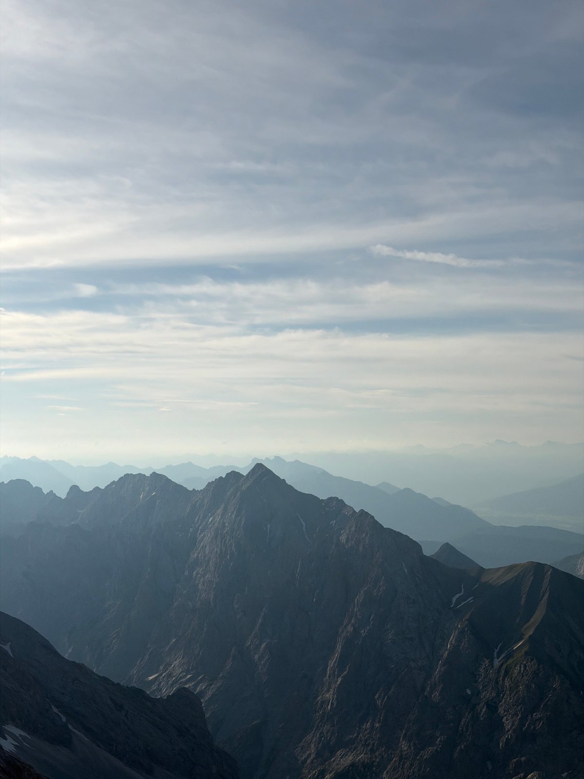 Panoramic views across the Bavarian Alps near Garmisch-Partenkirchen