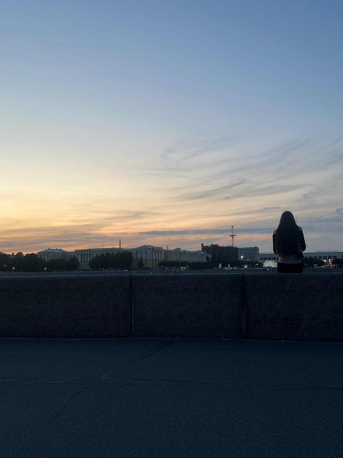 Evening life documented across Russian city during sunset hours