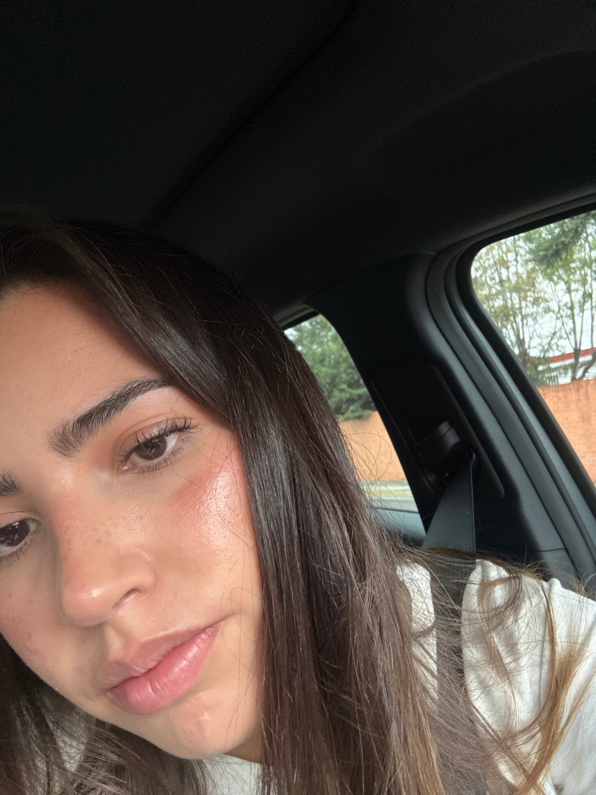 Woman documents gas station stop in Puebla, Mexico