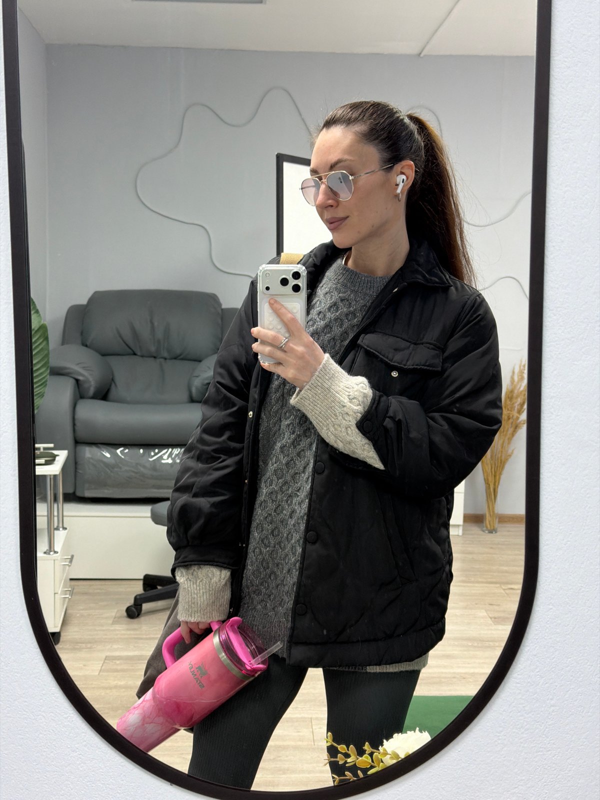 Woman documents morning routine and activities in Perm, Russia