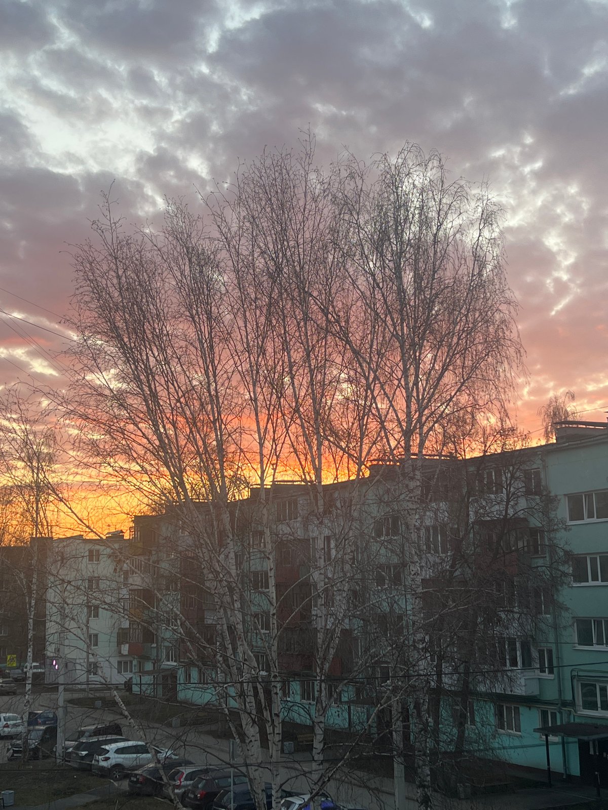 Vibrant sunset observed over Ufa, Russia