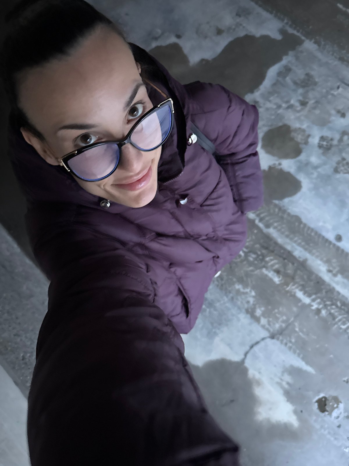 Woman documents early morning activities through selfies in Bulgaria