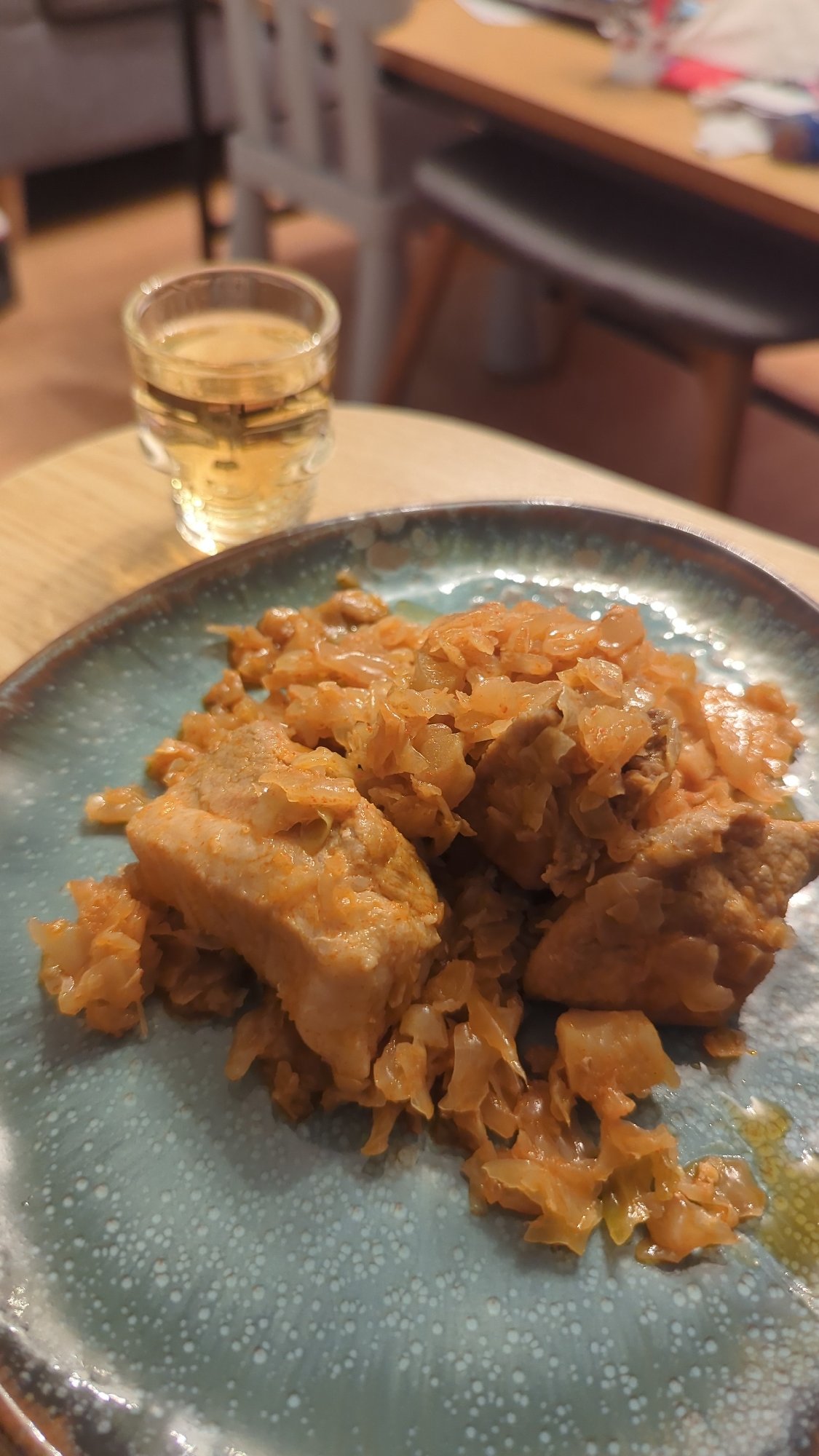 Traditional meat and cabbage meal photographed in Sofia