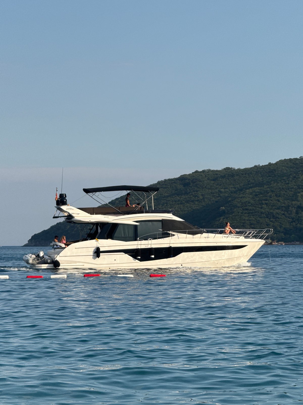 Yacht day and al fresco dining on the Montenegrin coast