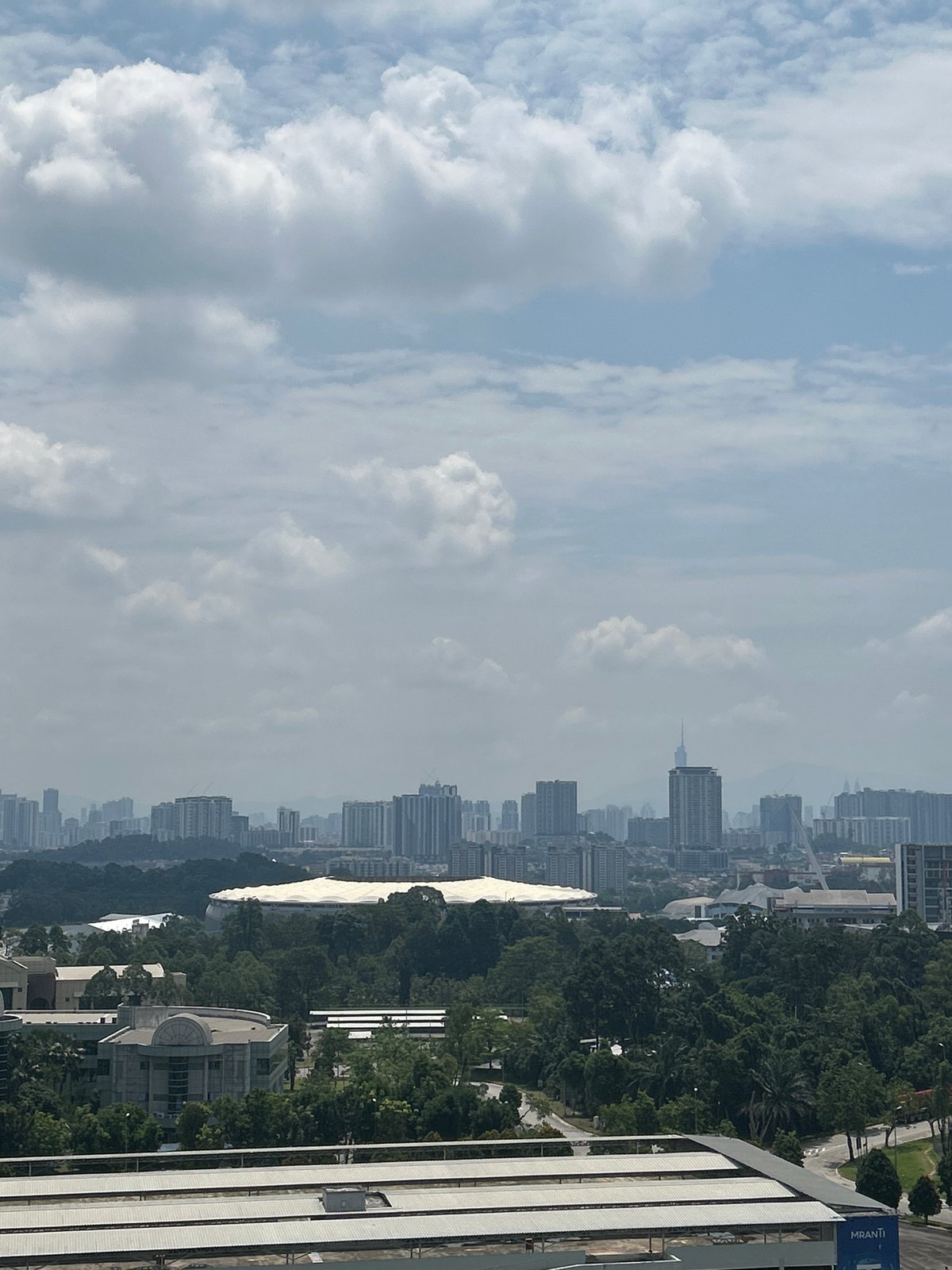 Morning cityscape views documented from elevated Kuala Lumpur building