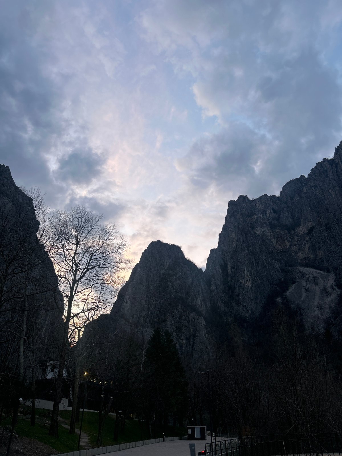 German Shepherd photographed at Vratsa Gorge during twilight