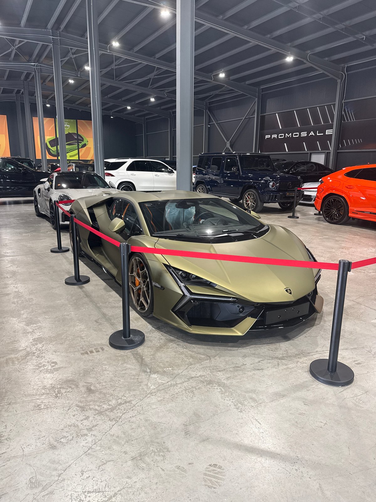 Luxury car showroom displays premium vehicles in Plovdiv, Bulgaria
