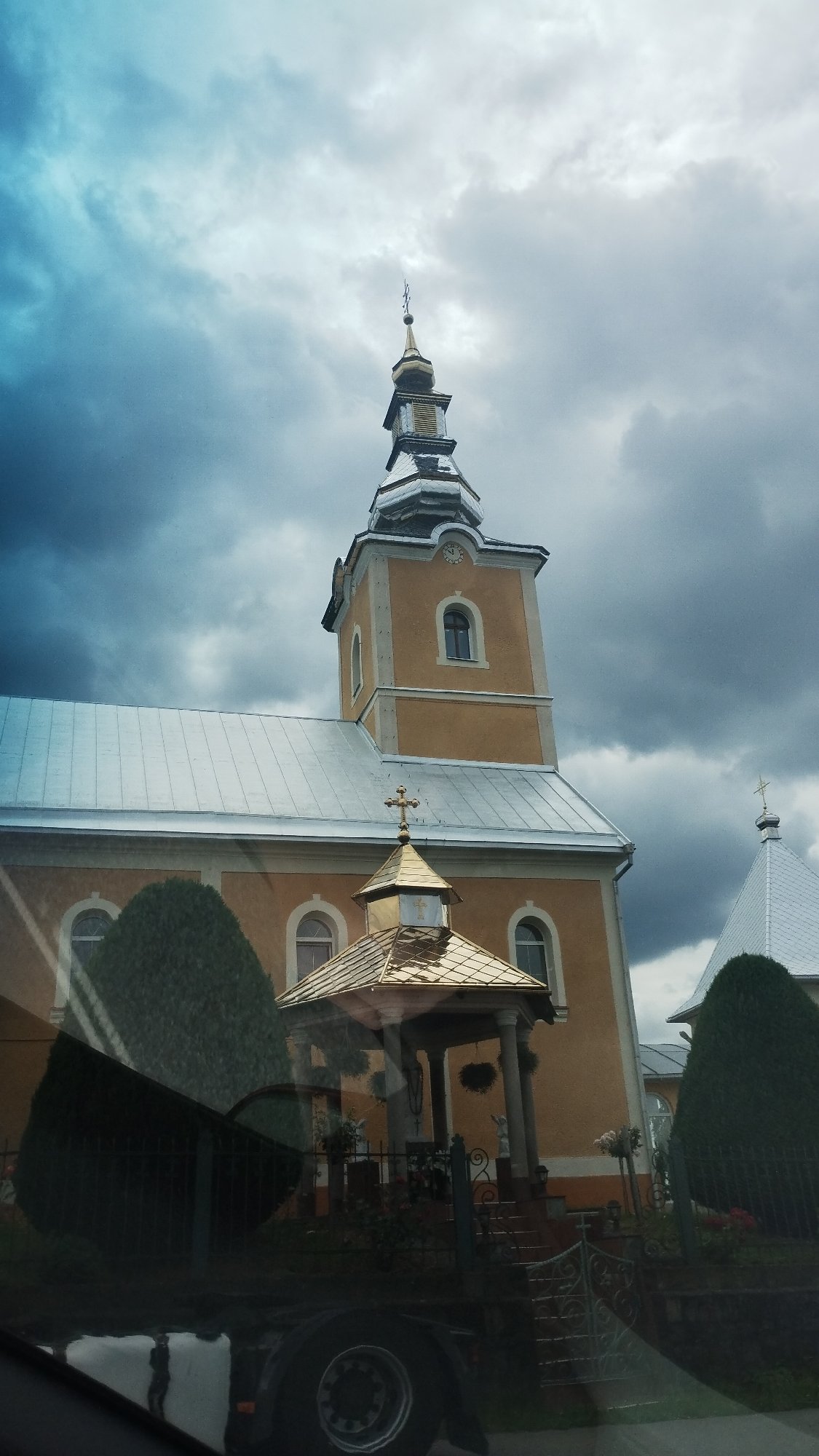 Church exterior documented in Dunkovytsia, Ukraine