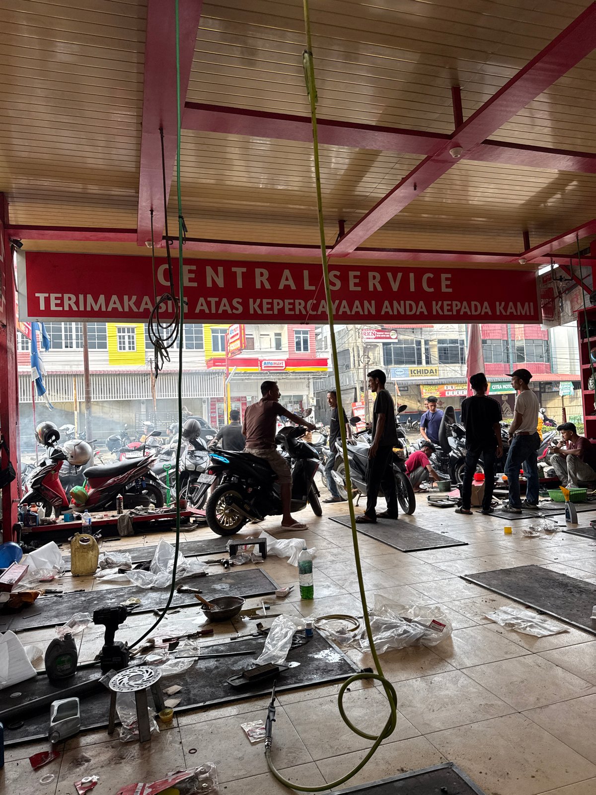 Morning life documented at Lhokseumawe shops and cafe