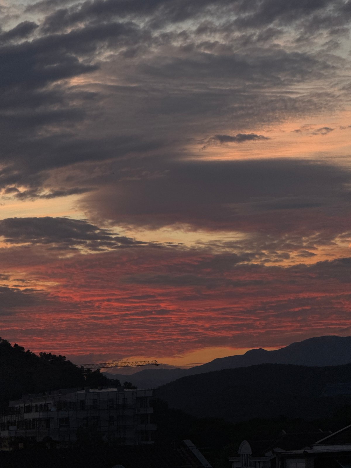 Sunset documented over Podgorica Montenegro evening June 6
