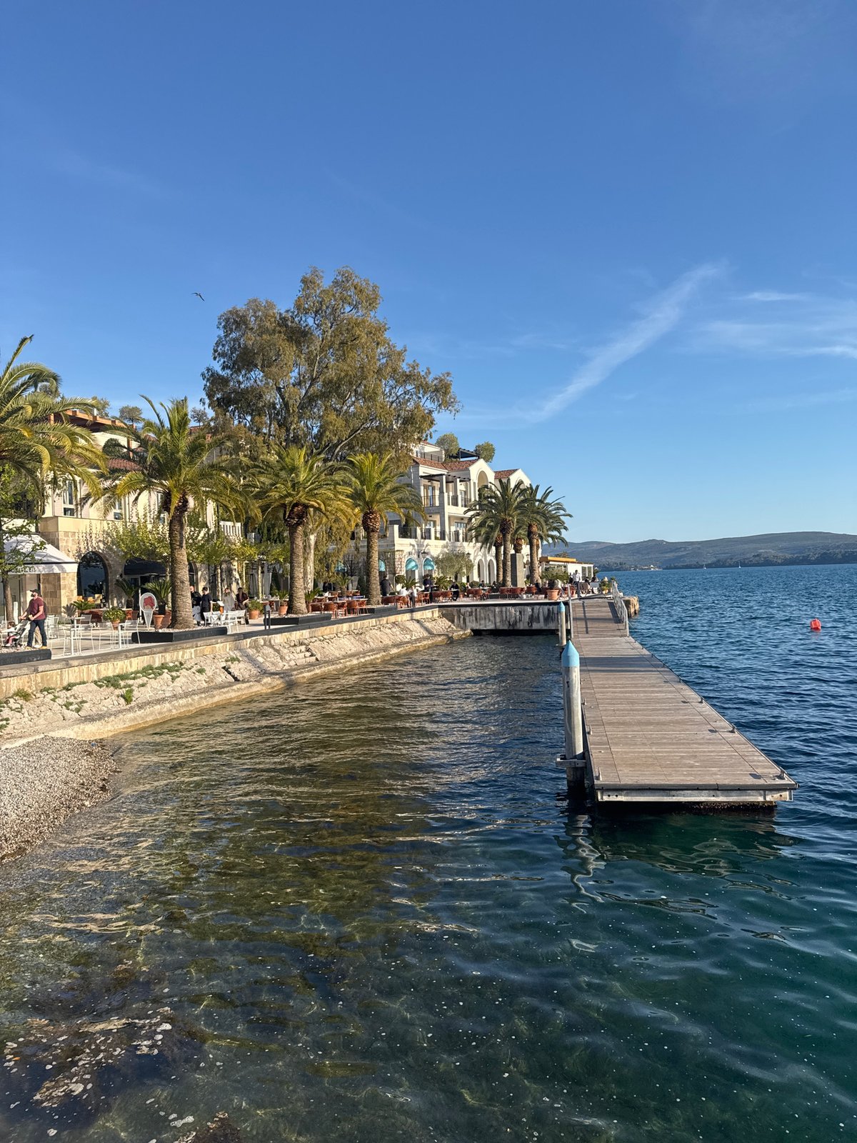 Coastal dining scene documented in Tivat, Montenegro