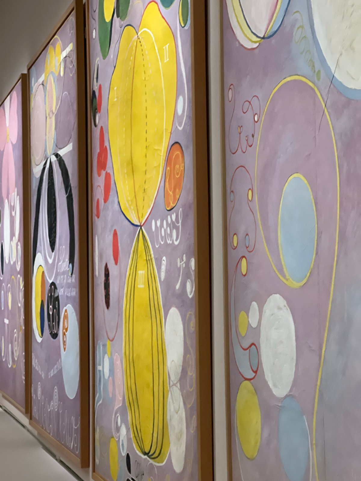 Afternoon at a Paris gallery, abstract and symbolic works on view