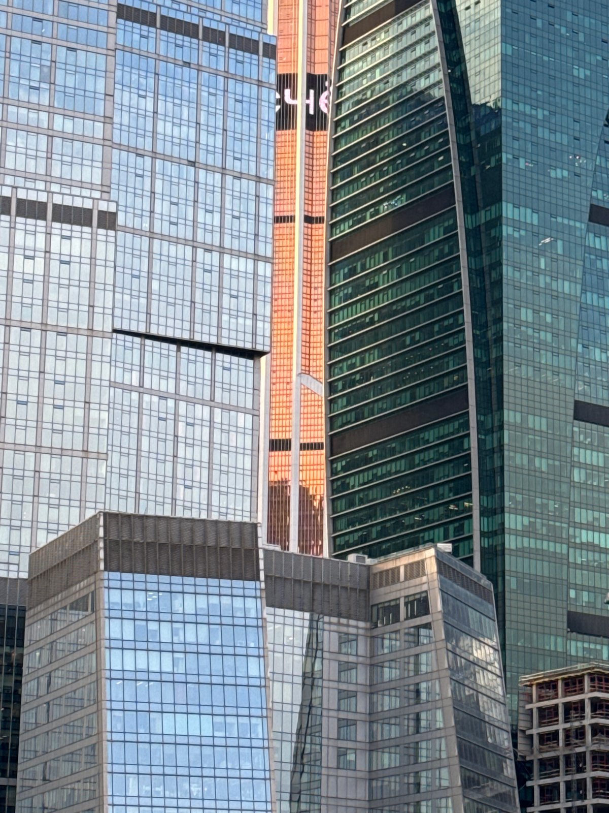 Moscow Business District and pedestrian infrastructure documented in Khimki