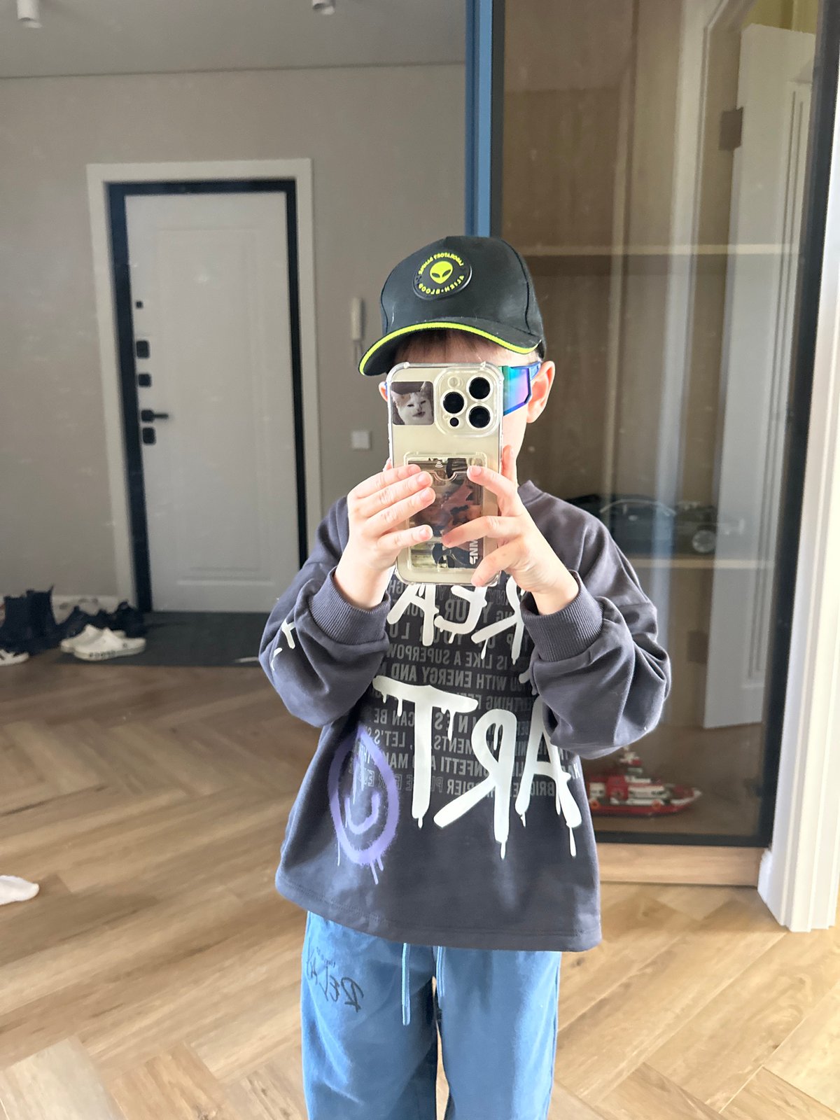 Self-photography moments captured in mirrors across Chaikovsky, Russia