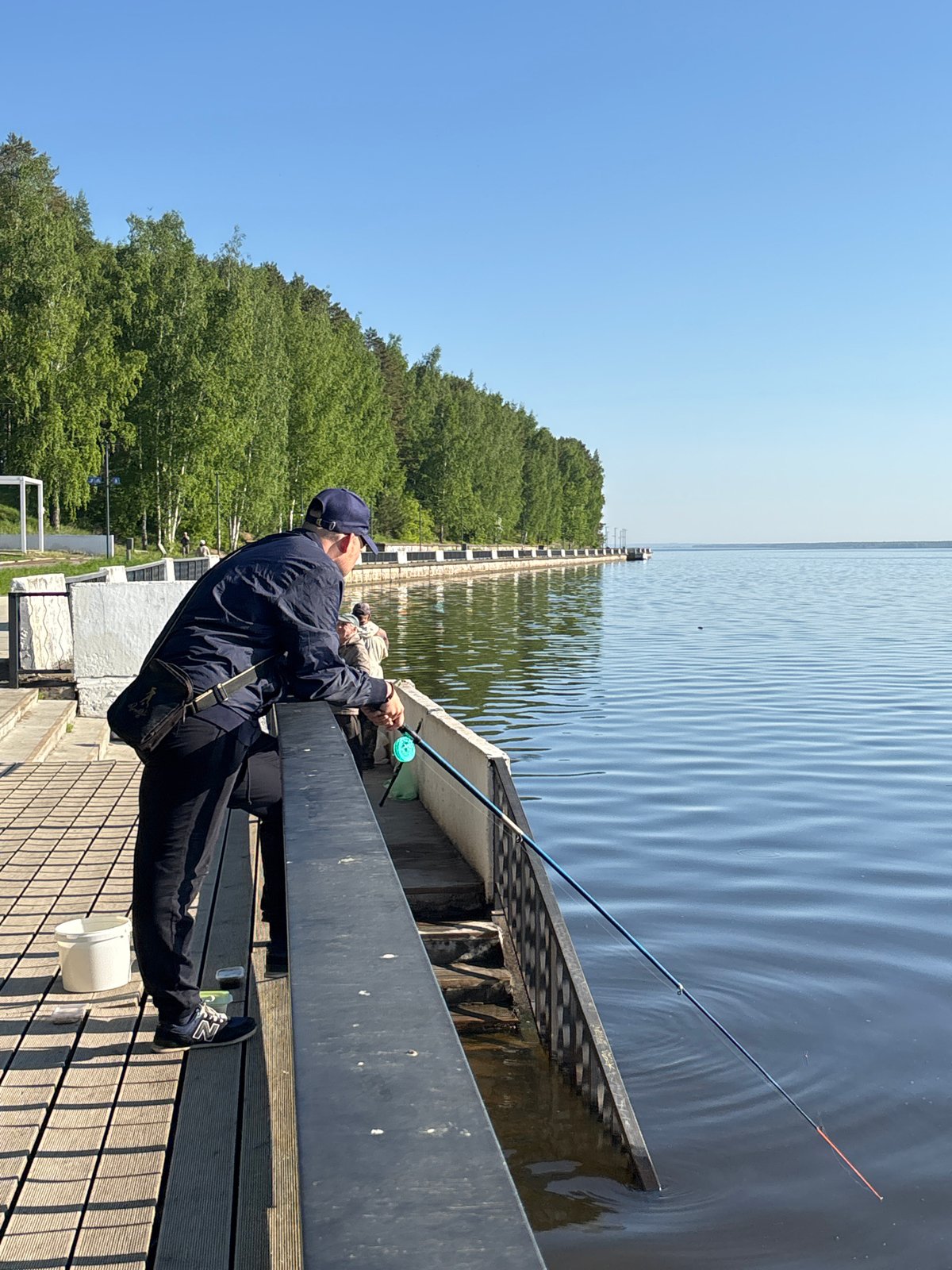 Early morning fishing observed on Kama River in Chaikovsky