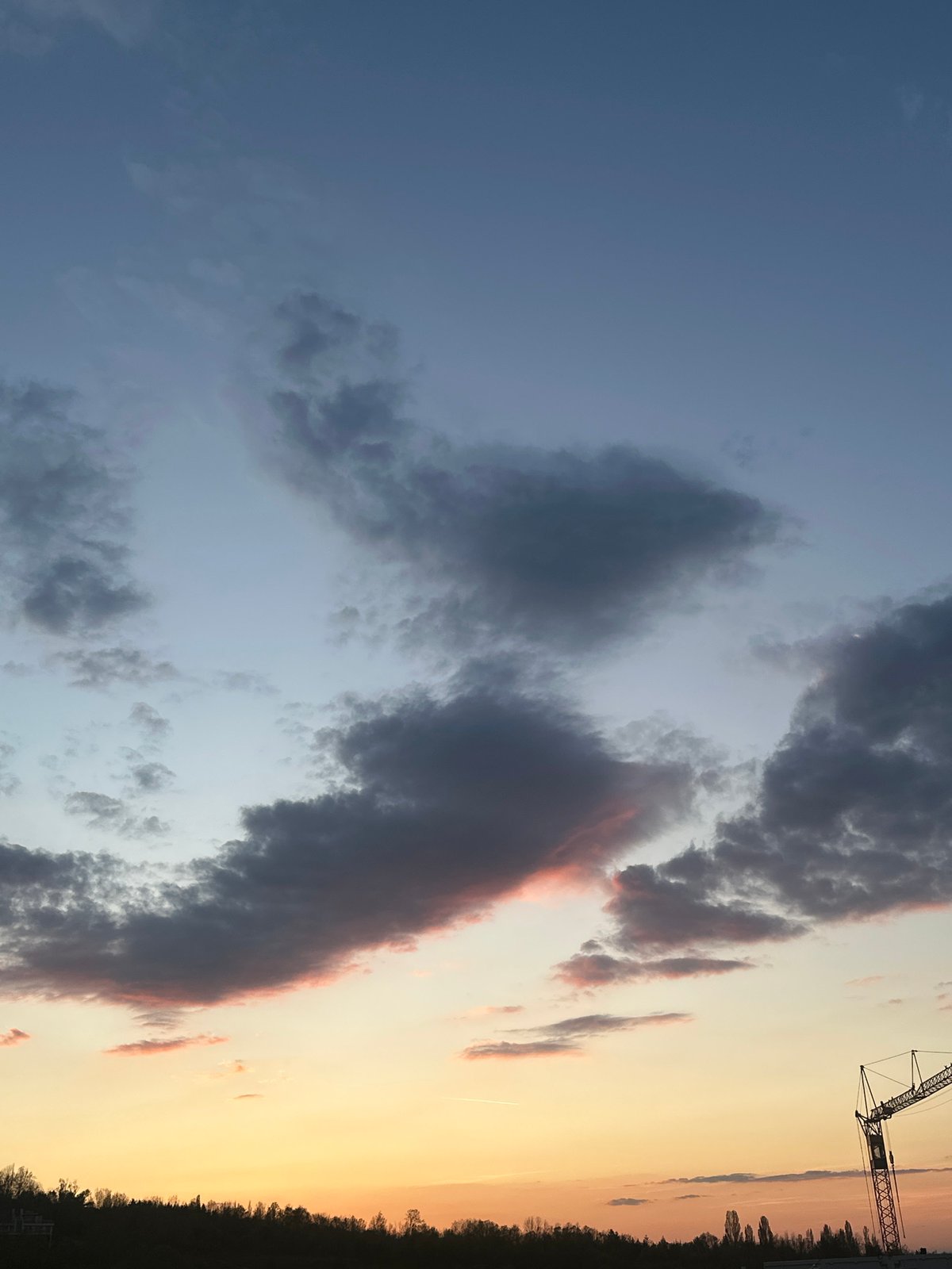 Sunset sky gradient captured in rotated orientation