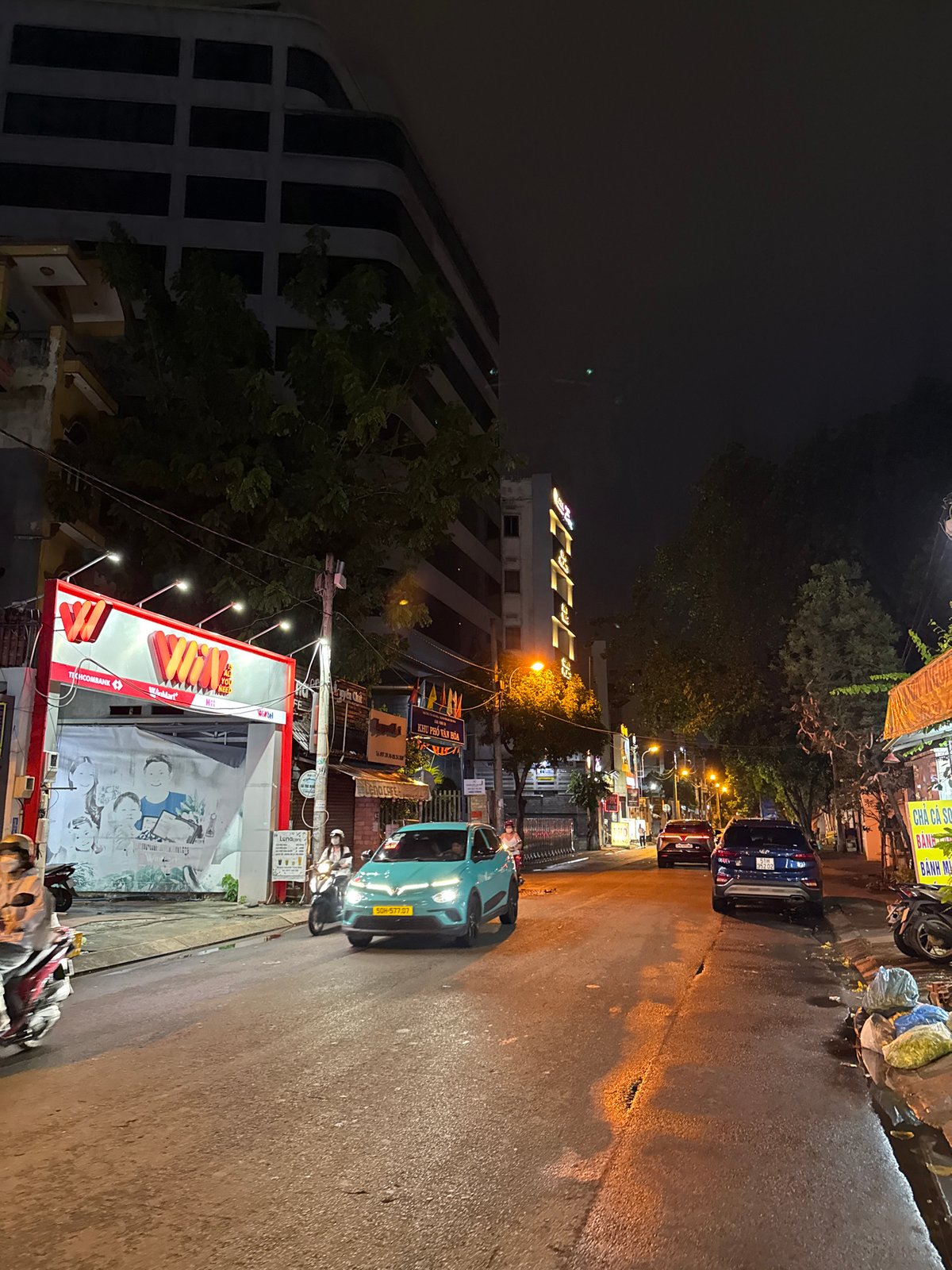 Nighttime streets and downtime in Thủ Đức, Vietnam