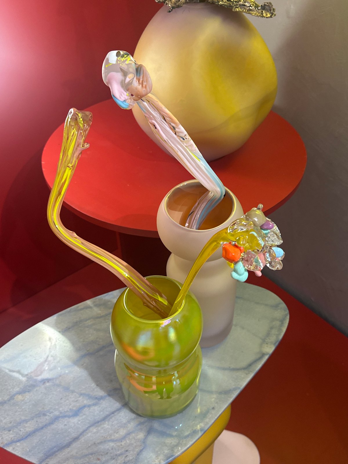 Art exhibition with glass installations draws visitors in Milan