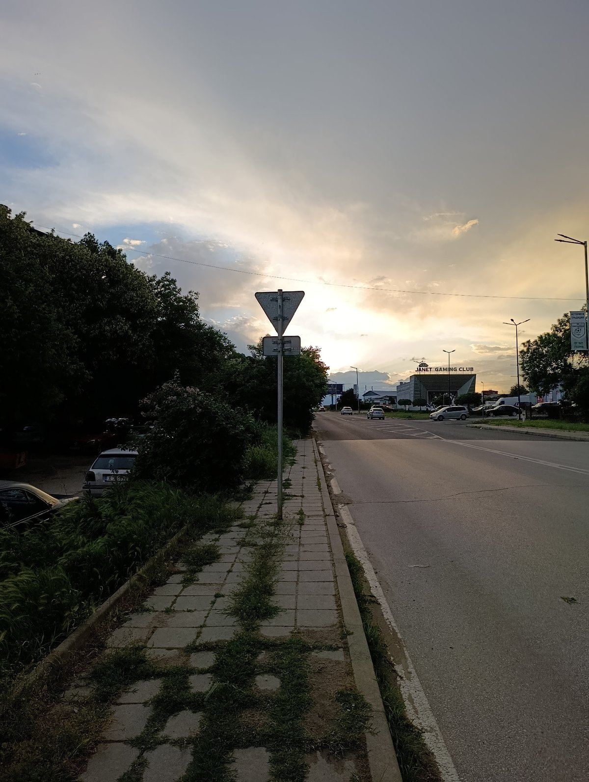 Evening street documentation captures ordinary Svilengrad Bulgaria neighborhoods