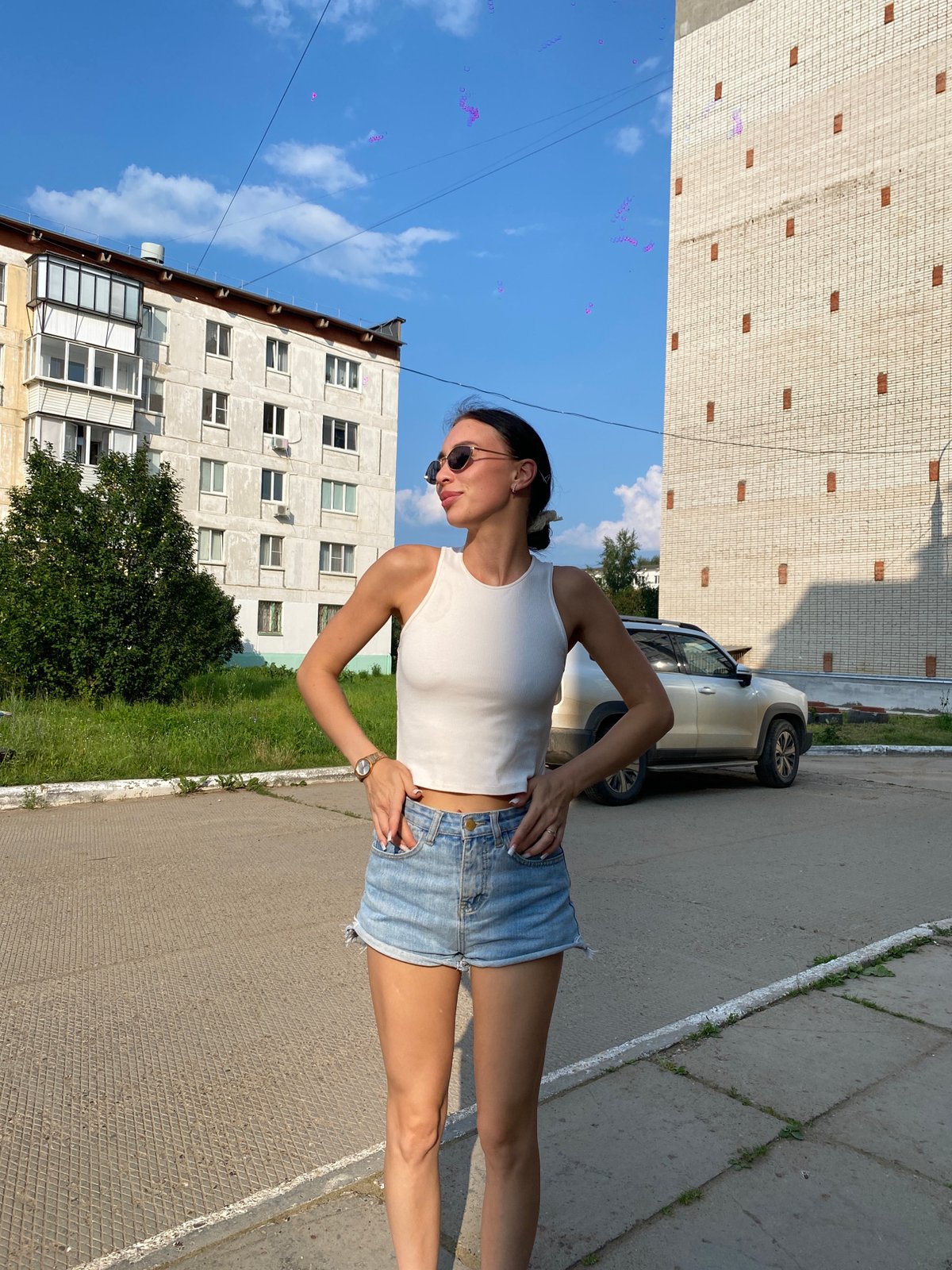 Summer afternoon around Chaikovsky apartment blocks