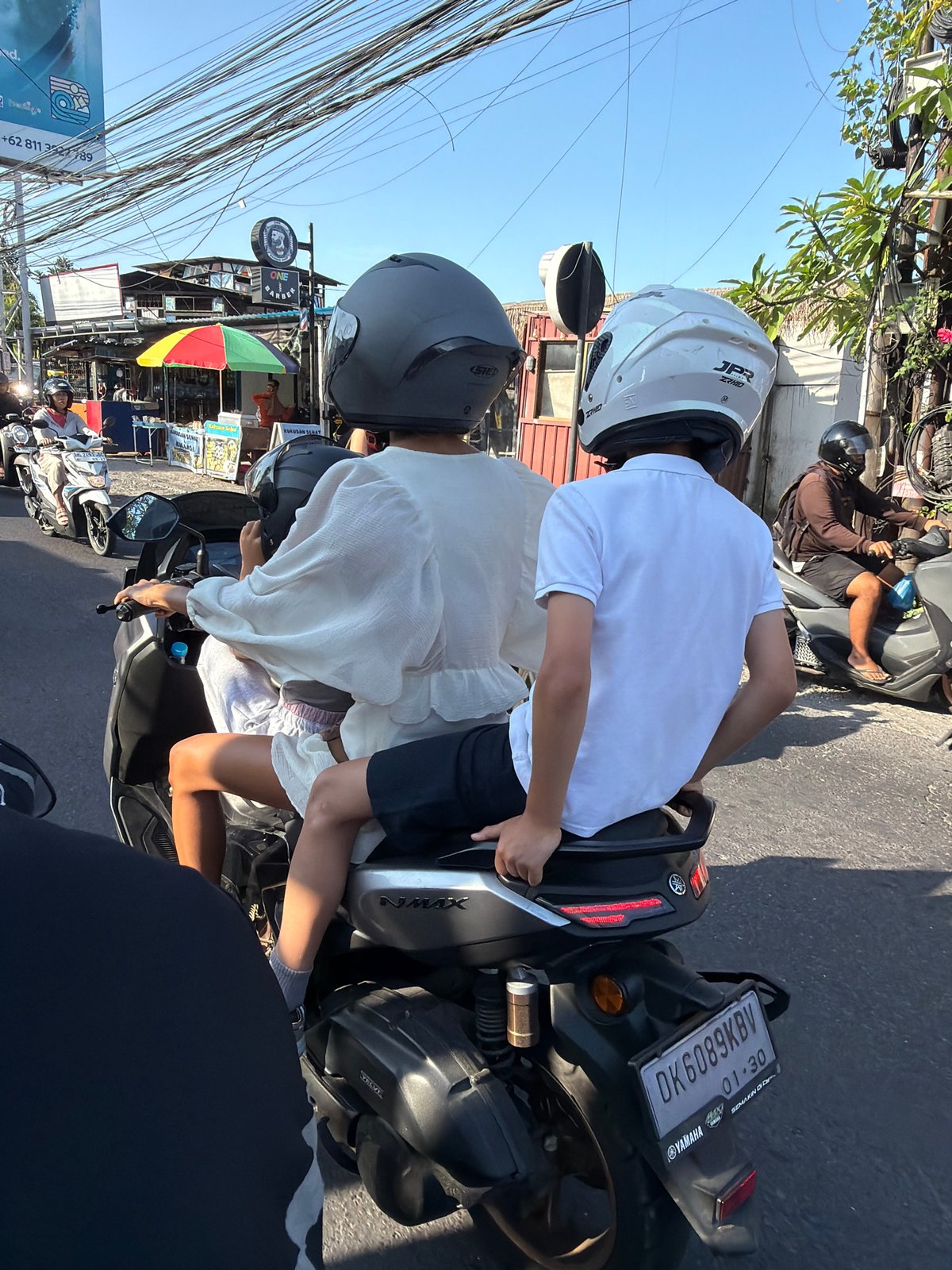 Street scenes and scooter culture in North Kuta, Bali