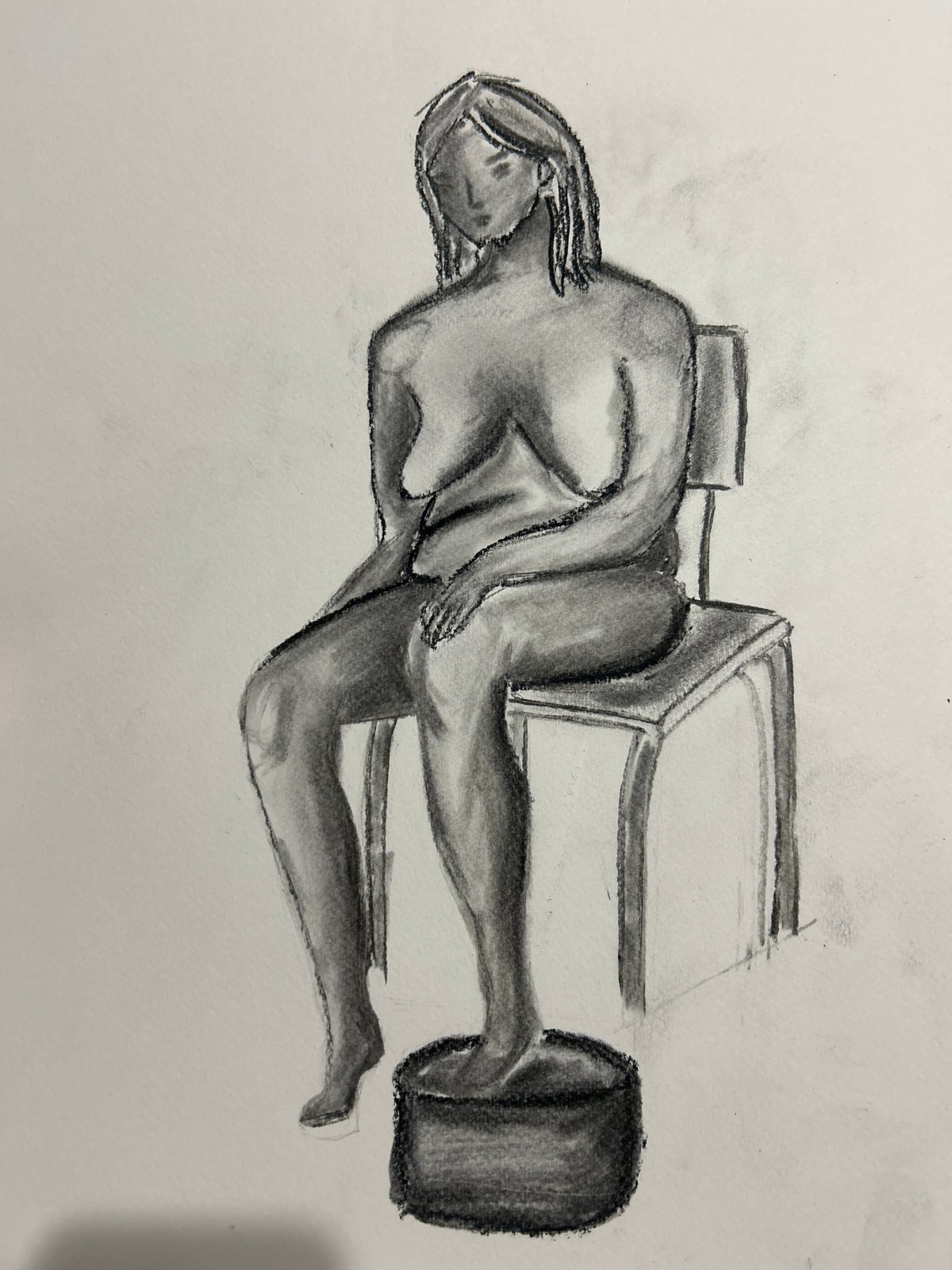 Figure drawing session documented across Sofia evening hours