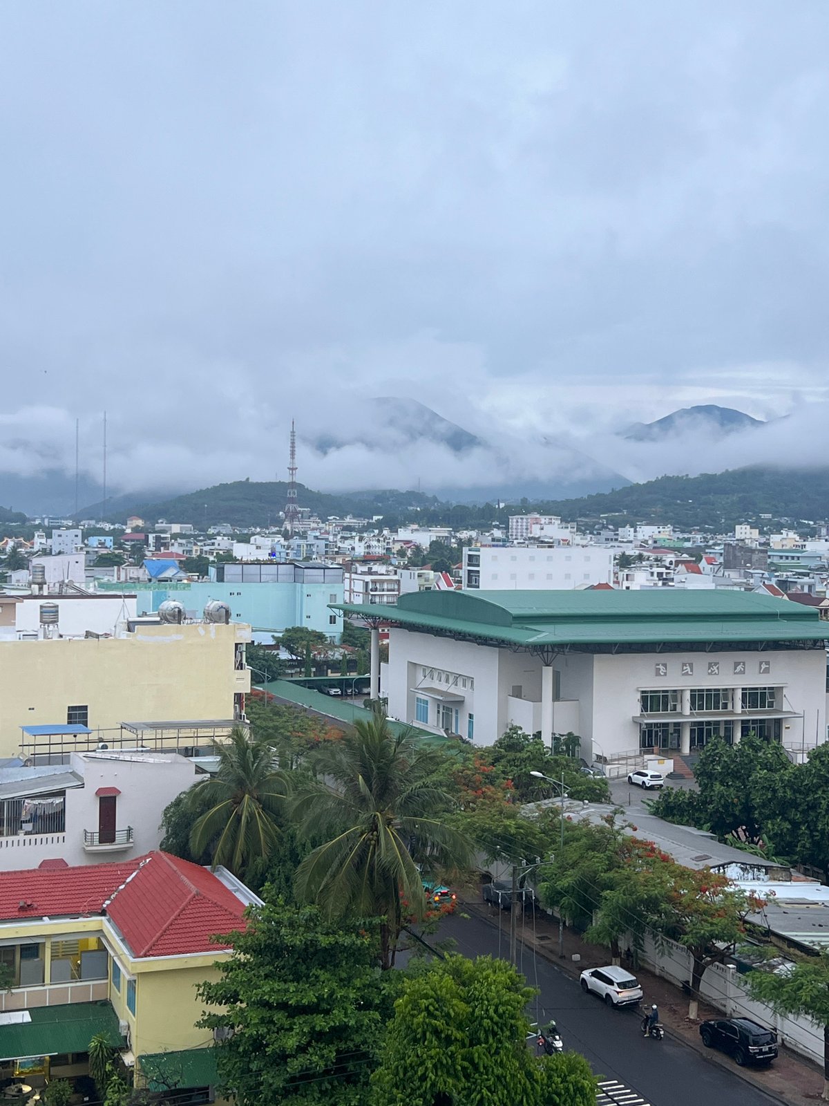 Cloudy evening weather documented from elevated Nha Trang viewpoint